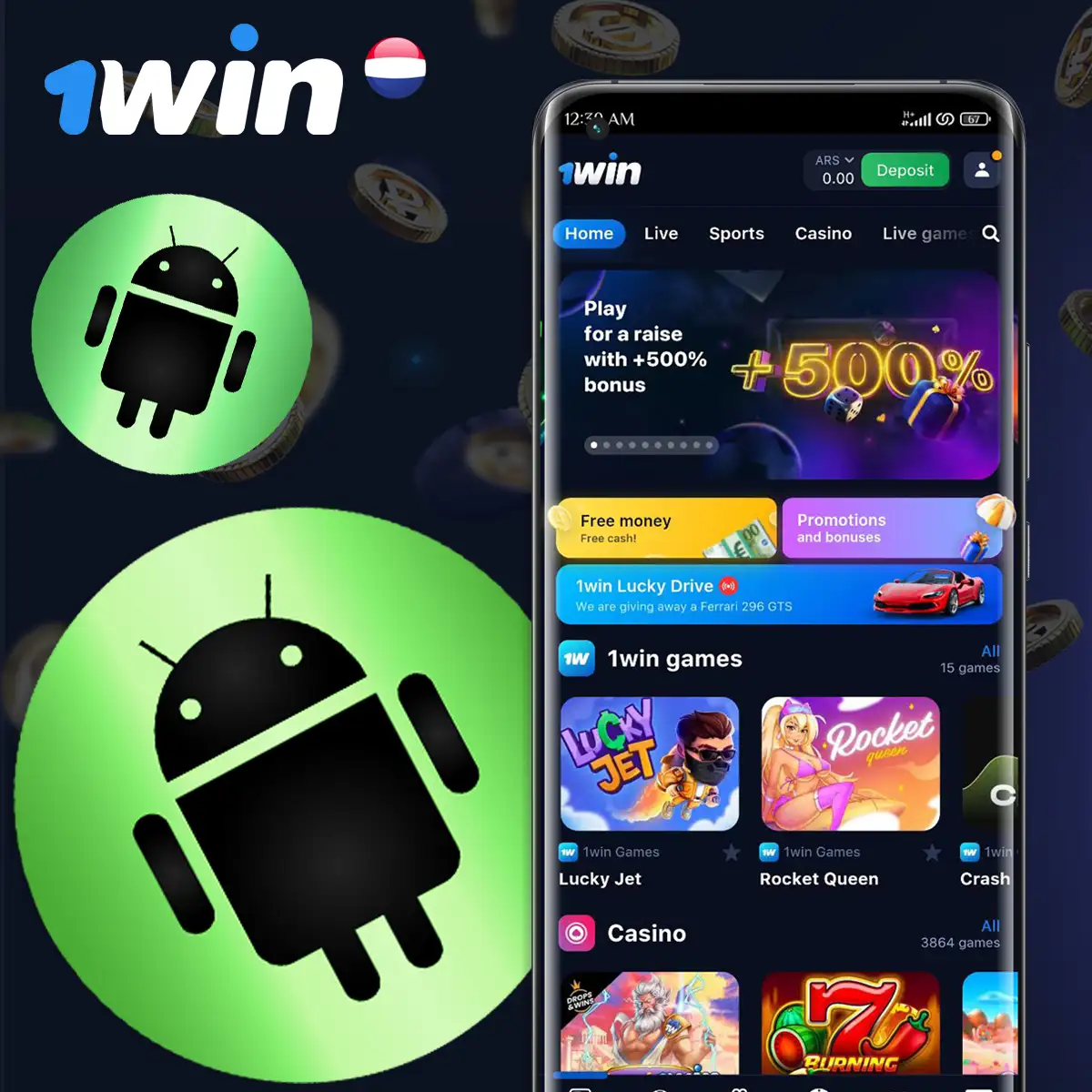 1win Android App Schermafbeelding